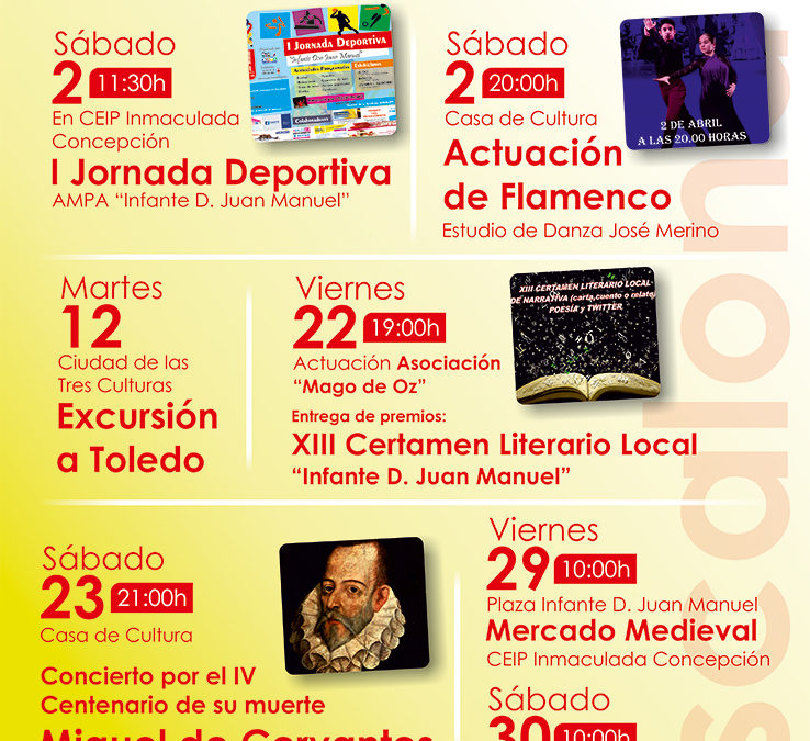 Actividades Culturales en Abril