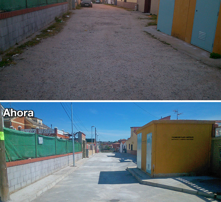 Calle Borox: pavimentación y acerado, así como la mejora de las infraestructuras de la red de alcantarillado
