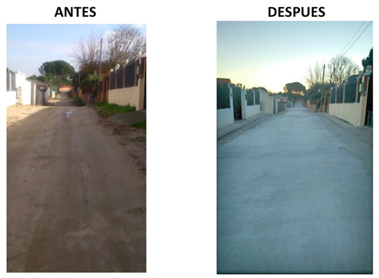 Pavimentación calle Santa Olalla