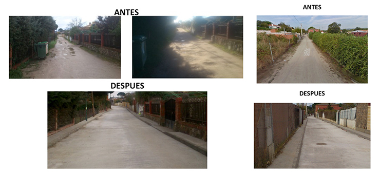 Finalizada la pavimentación de la Calle Santa Olalla
