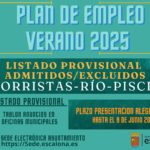 Cartel Plan Empleo Verano 2025: Socorristas - Piscina - Río